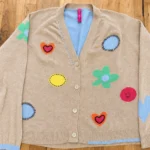 Featured thumbnail for Zaket & Plover – Flowers & Spots cotton-cashmere cardigan – Size L