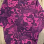 Thumbnail for Magnolia – Vintage floral jumper in fuchsia and plum – Lambswool and angora