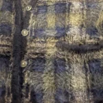 Thumbnail for UNIF – Cardigan duveteux à carreaux bleu marine et gris – Taille XS