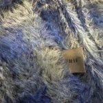 Thumbnail for UNIF – Cardigan duveteux à carreaux bleu marine et gris – Taille XS