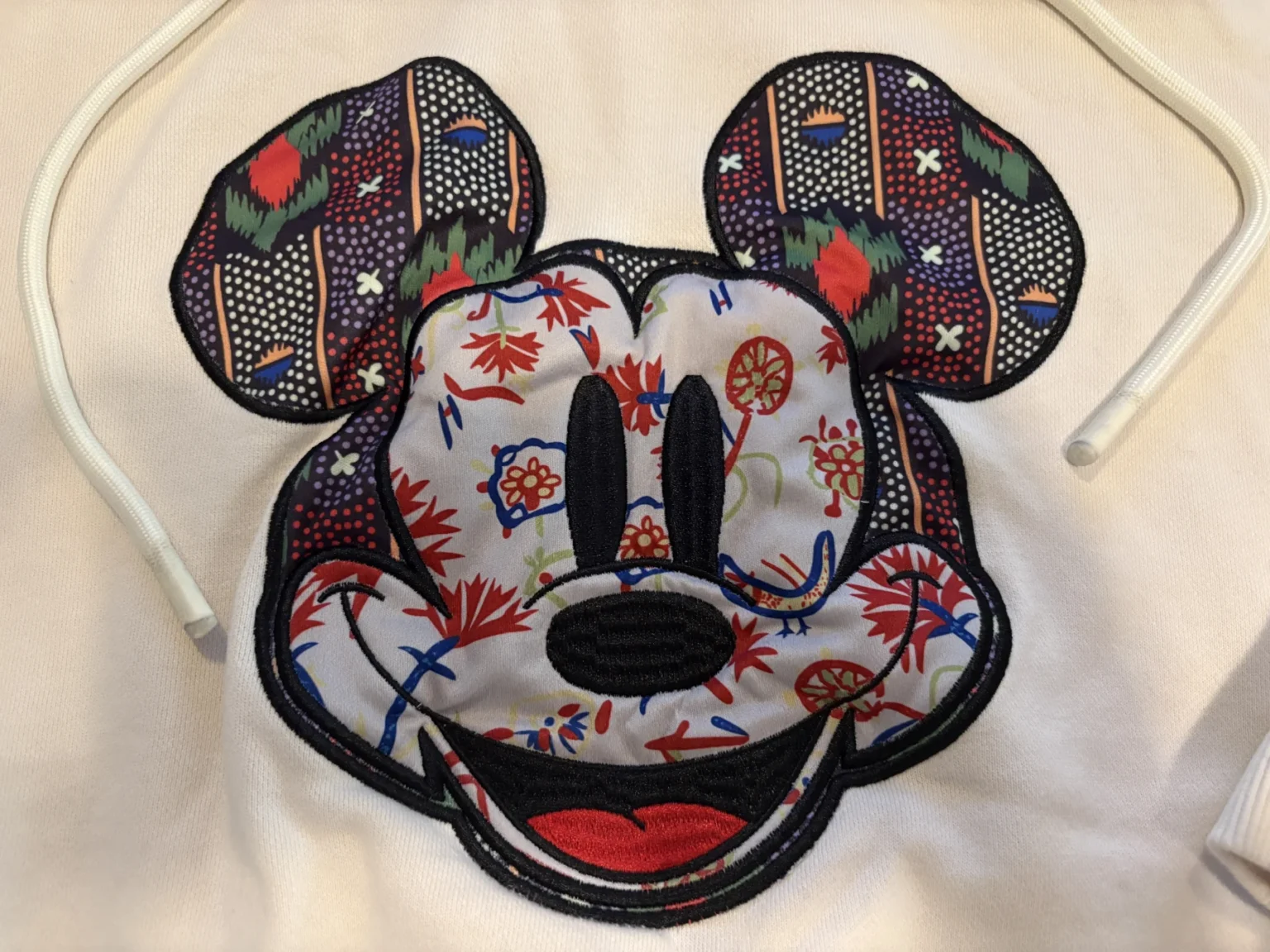 Image for Desigual x Disney – Hoodie Mickey Face Patch écru – Taille XL