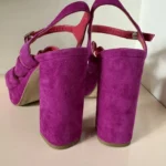 Thumbnail for Sandales plateforme fuchsia en suède – Taille 39 – Made in Spain