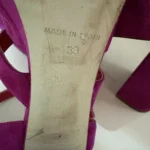 Thumbnail for Sandales plateforme fuchsia en suède – Taille 39 – Made in Spain