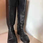 Thumbnail for Tory Burch – Bottes hautes cavalières noires – Taille 6½ M US