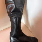 Thumbnail for Pertti Palmroth – Bottes hautes en cuir noir – Taille 10– Made in Finland