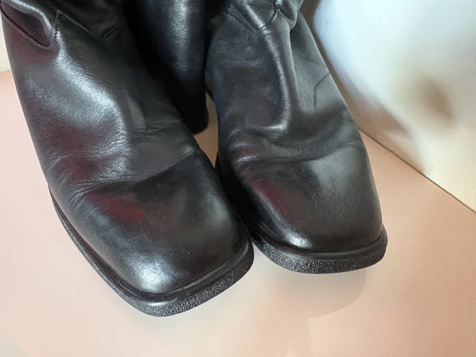 Image for Pertti Palmroth – Bottes hautes en cuir noir – Taille 10– Made in Finland