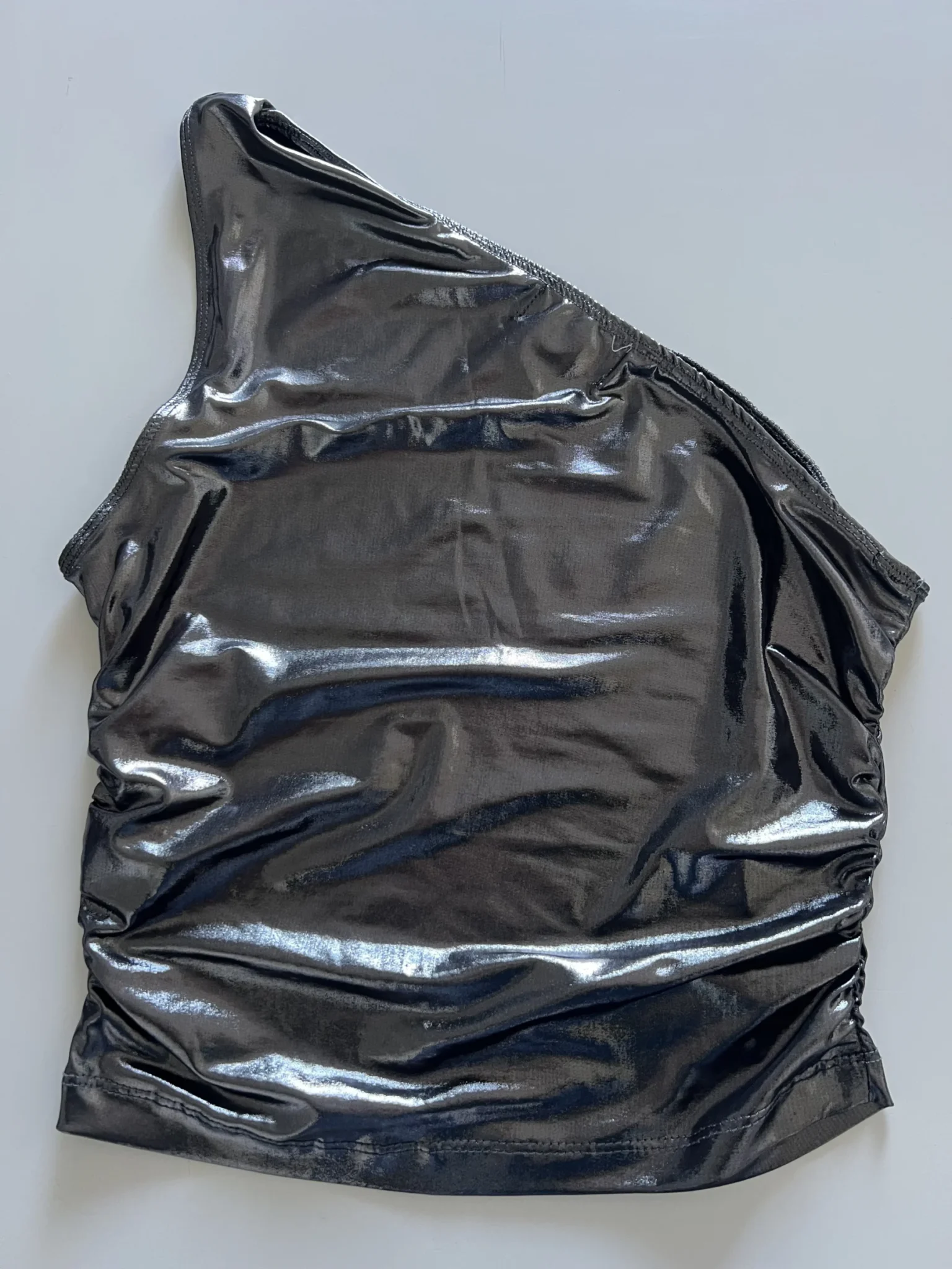 Image for Top de soirée argentée asymétrique