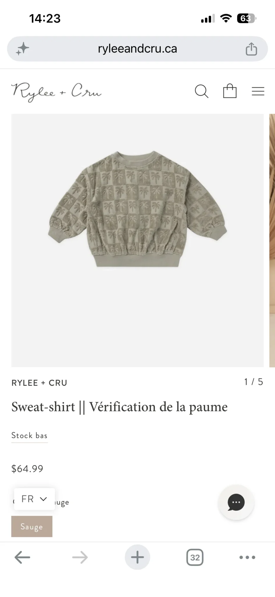 Image for Sweat-shirt Rylee & Cru, 3 ans