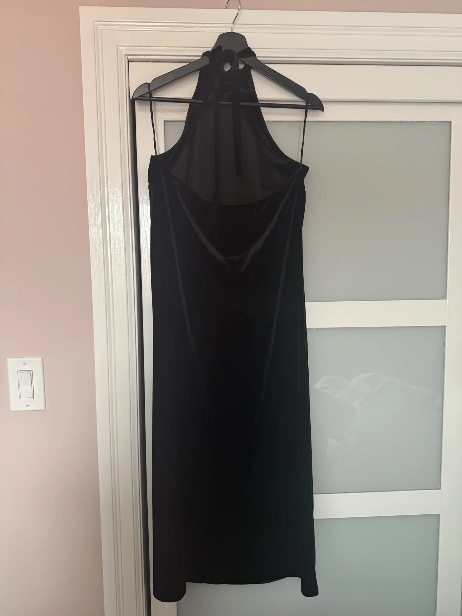 Image for Black vintage velvet dress