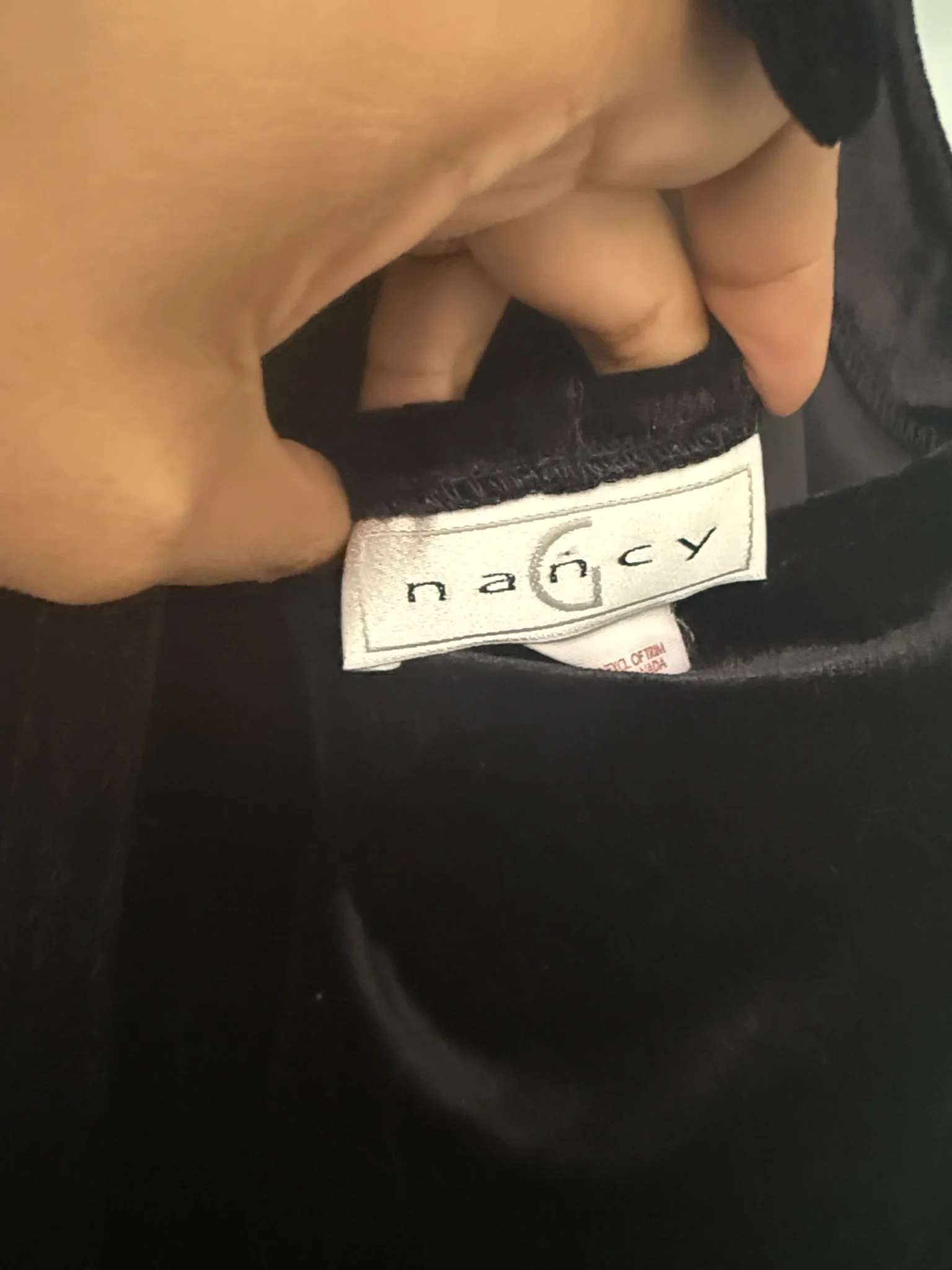 Image for Black vintage velvet dress