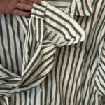 Thumbnail for Chemise verte et blanche rayée