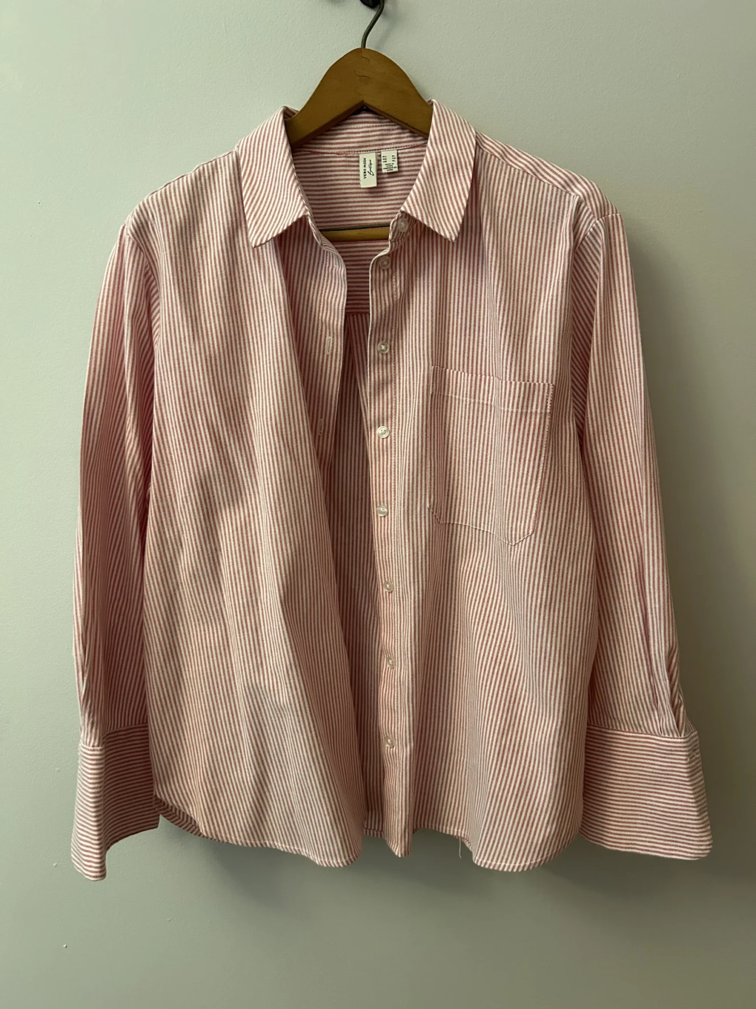 Featured image for Chemise rayée rose et blanc