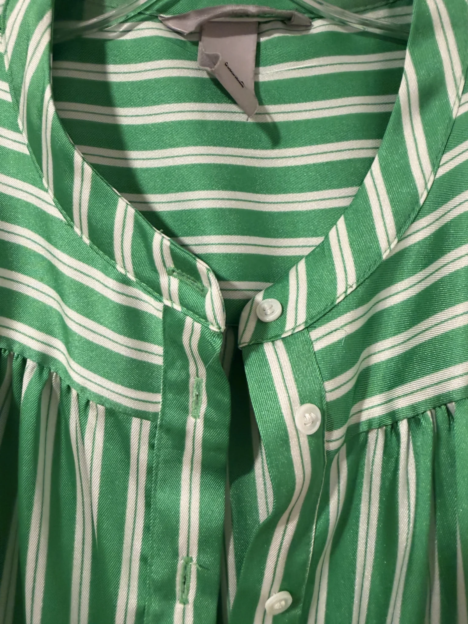 Image for Chemisier fluide rayée verte HM