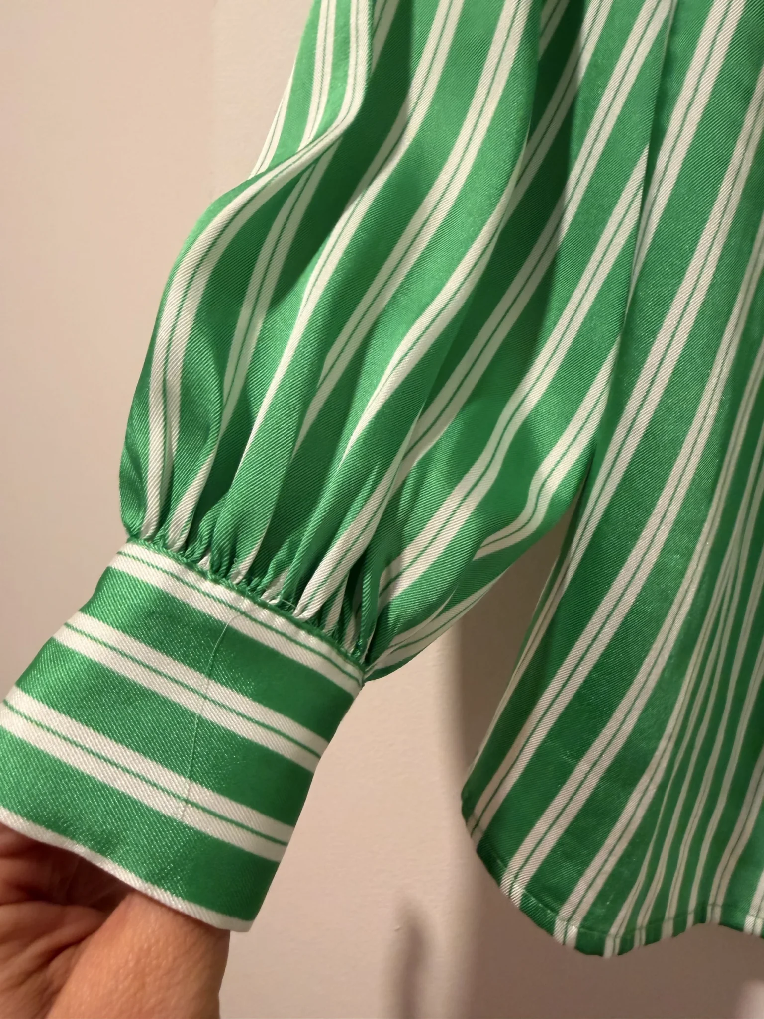 Image for Chemisier fluide rayée verte HM