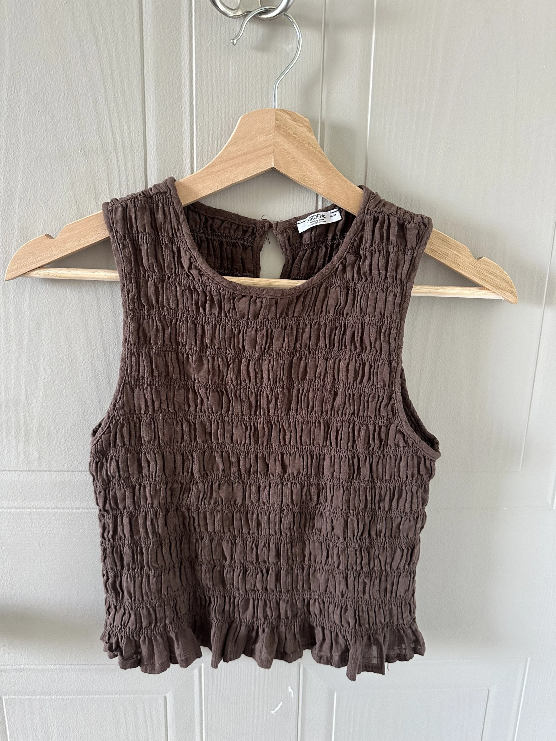 Top smocké marron Ardene seconde main