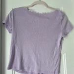 Thumbnail for Tshirt mauve dentelle