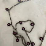Thumbnail for Necklace and clip-on earrings set – mauve