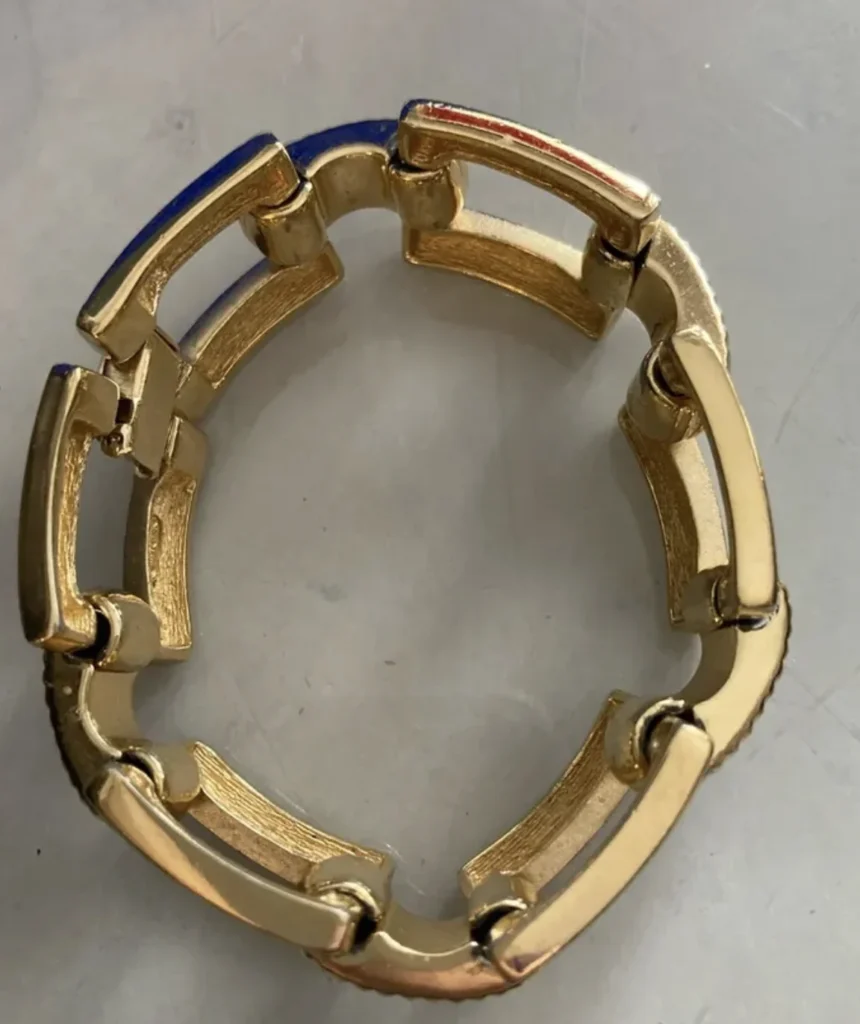 Image for Gold-tone bracelet and clip-on earrings set