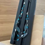 Featured thumbnail for Duo collier et boucles d'oreilles - bleu pâle / turquoise