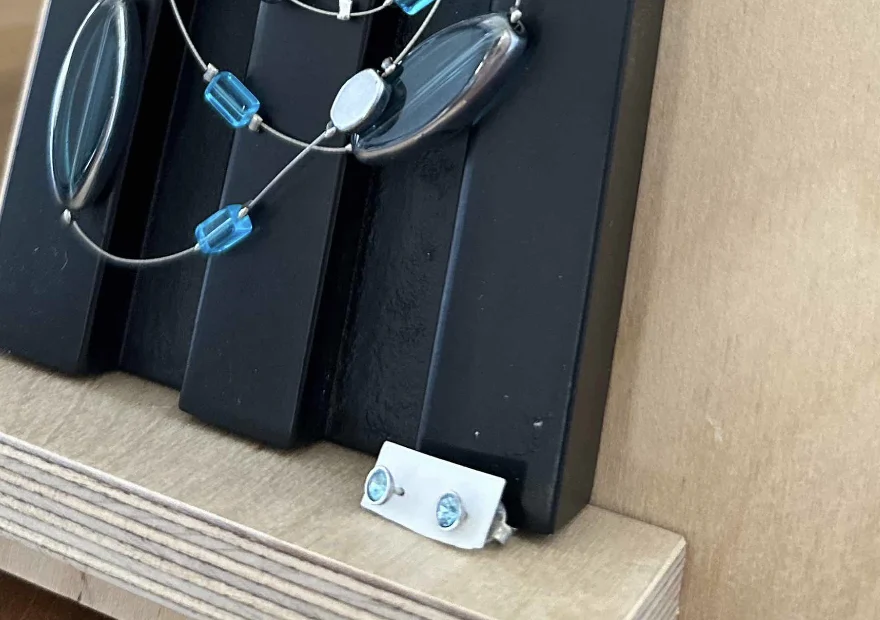 Image for Duo collier et boucles d'oreilles - bleu pâle / turquoise