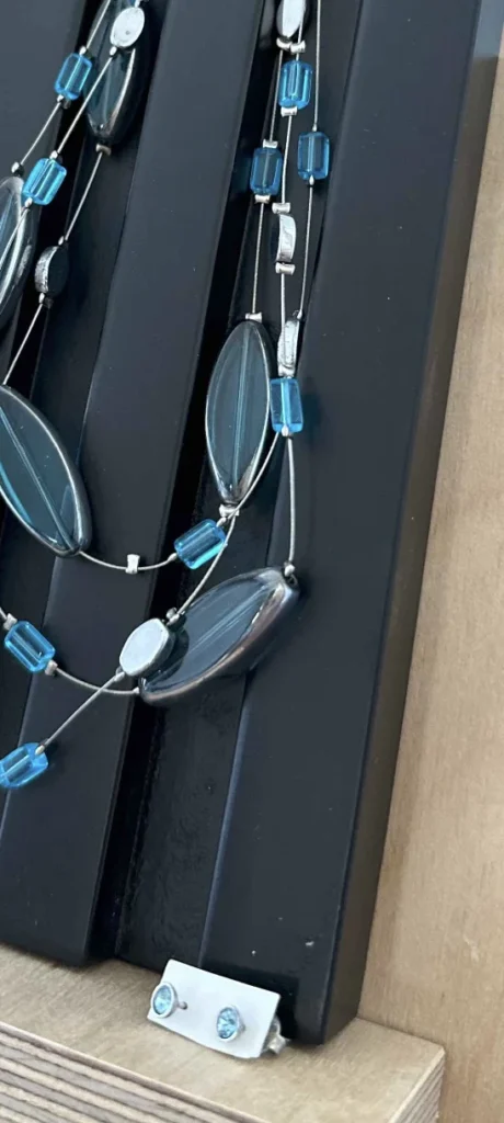 Image for Duo collier et boucles d'oreilles - bleu pâle / turquoise