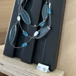 Thumbnail for Duo collier et boucles d'oreilles - bleu pâle / turquoise