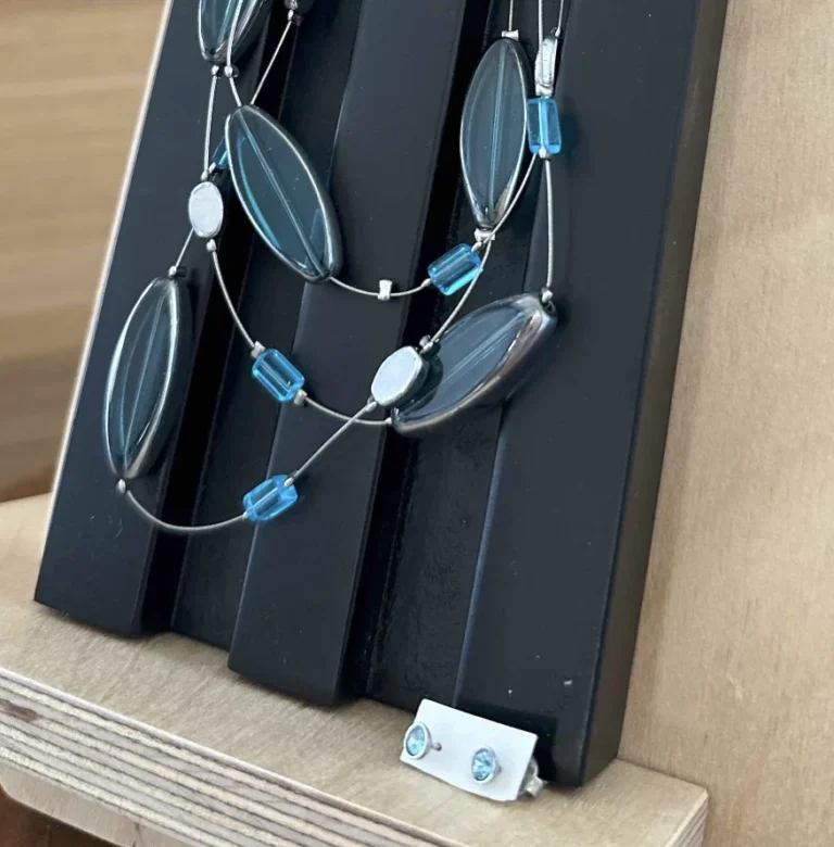 Image for Duo collier et boucles d'oreilles - bleu pâle / turquoise