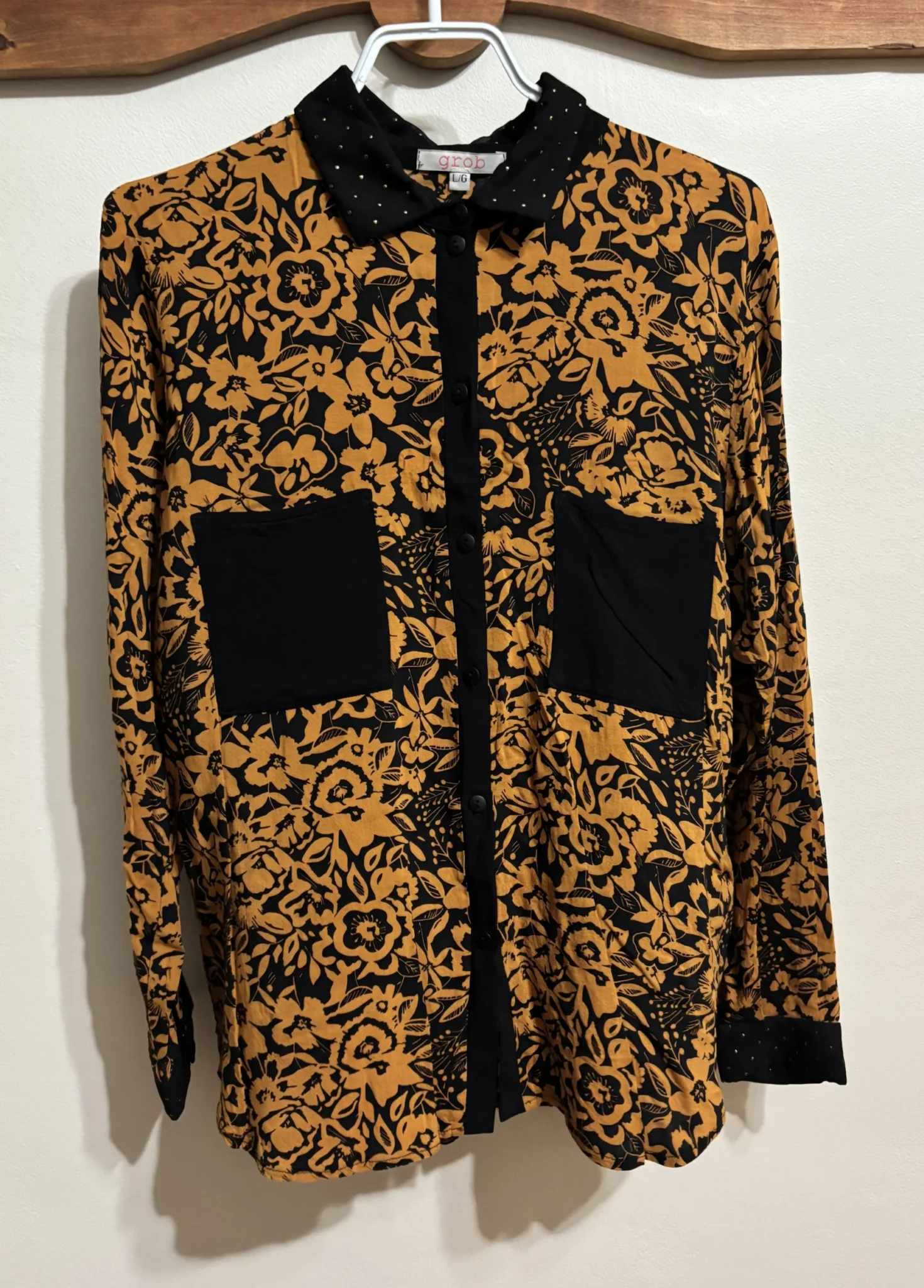 Featured image for Chemise fleuri orange - Grob - L