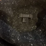 Thumbnail for COS – black speckled high-neck jumper, 100% wool
