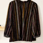 Featured thumbnail for Part Two Copenhagen - blouse Nara en velours rayé