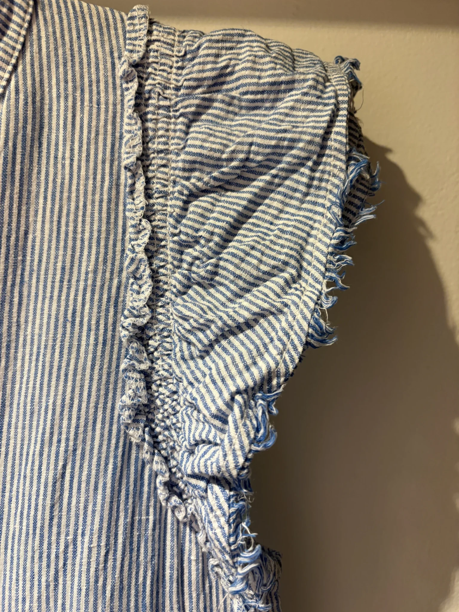 Image for Mélissa Nepton - robe rayée bleu et blanc en lin et coton