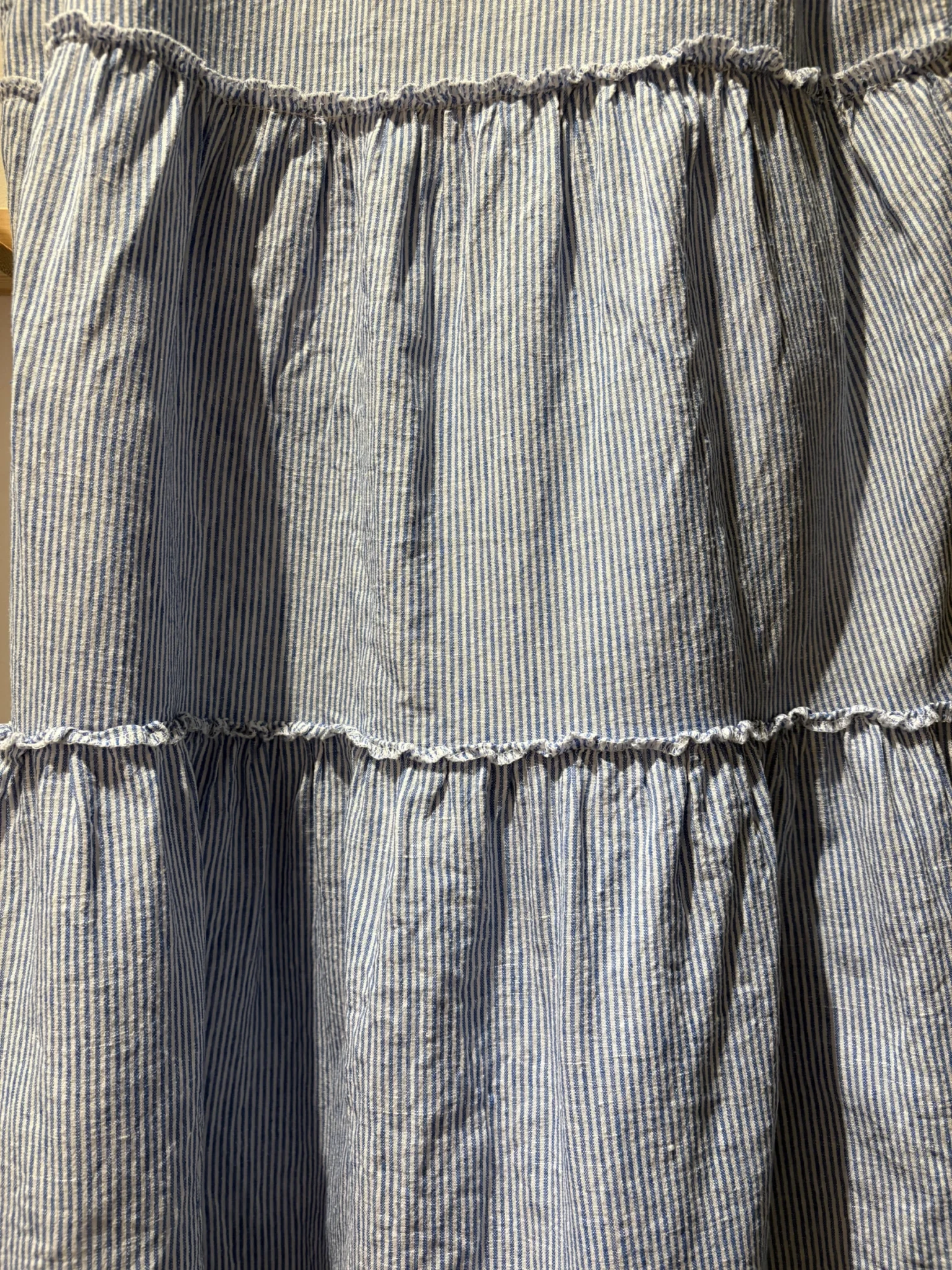 Image for Mélissa Nepton - robe rayée bleu et blanc en lin et coton