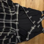 Thumbnail for HYFVE maxi dress, size M, very dark navy blue with a white checked pattern