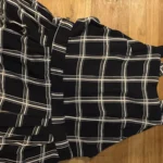 Thumbnail for HYFVE maxi dress, size M, very dark navy blue with a white checked pattern