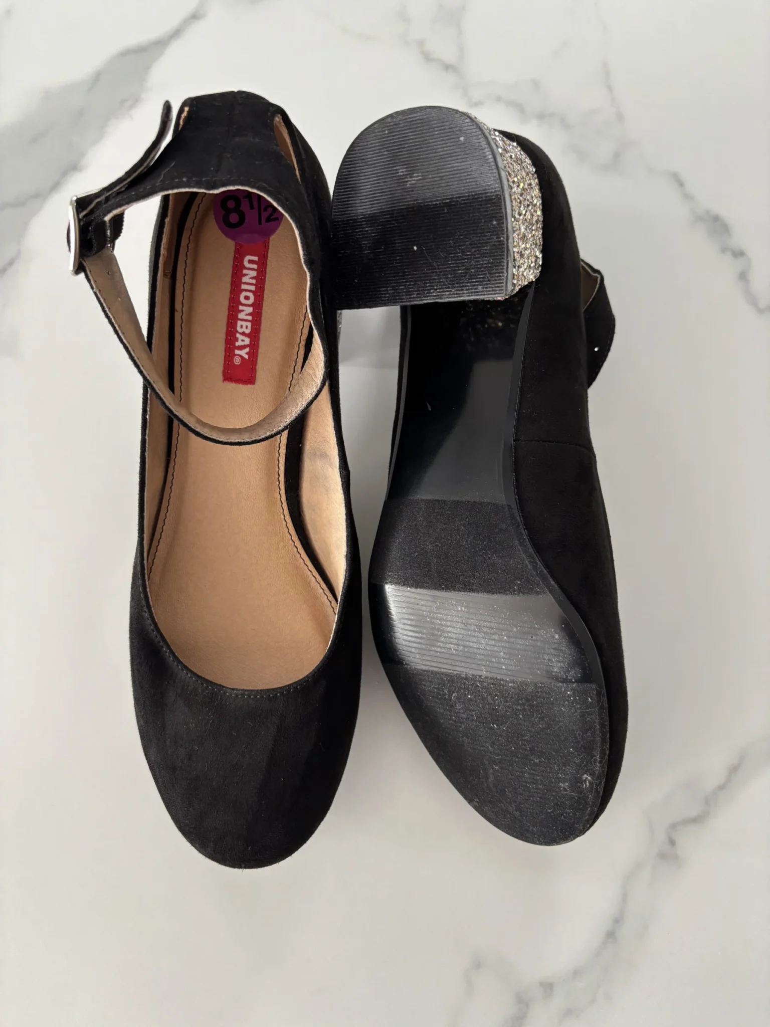 Image for Shiny block-heel pumps