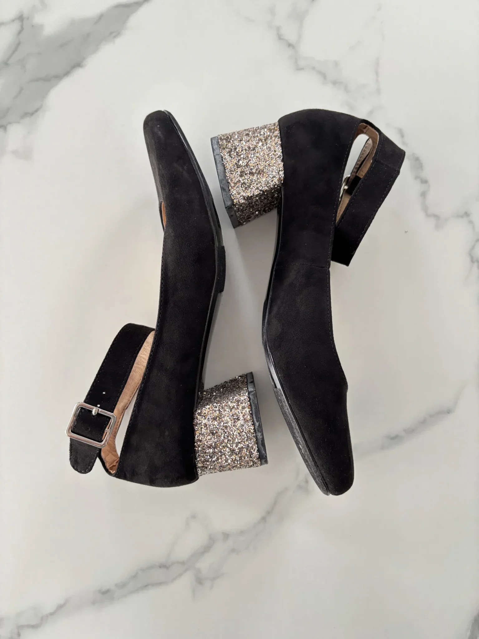 Image for Shiny block-heel pumps