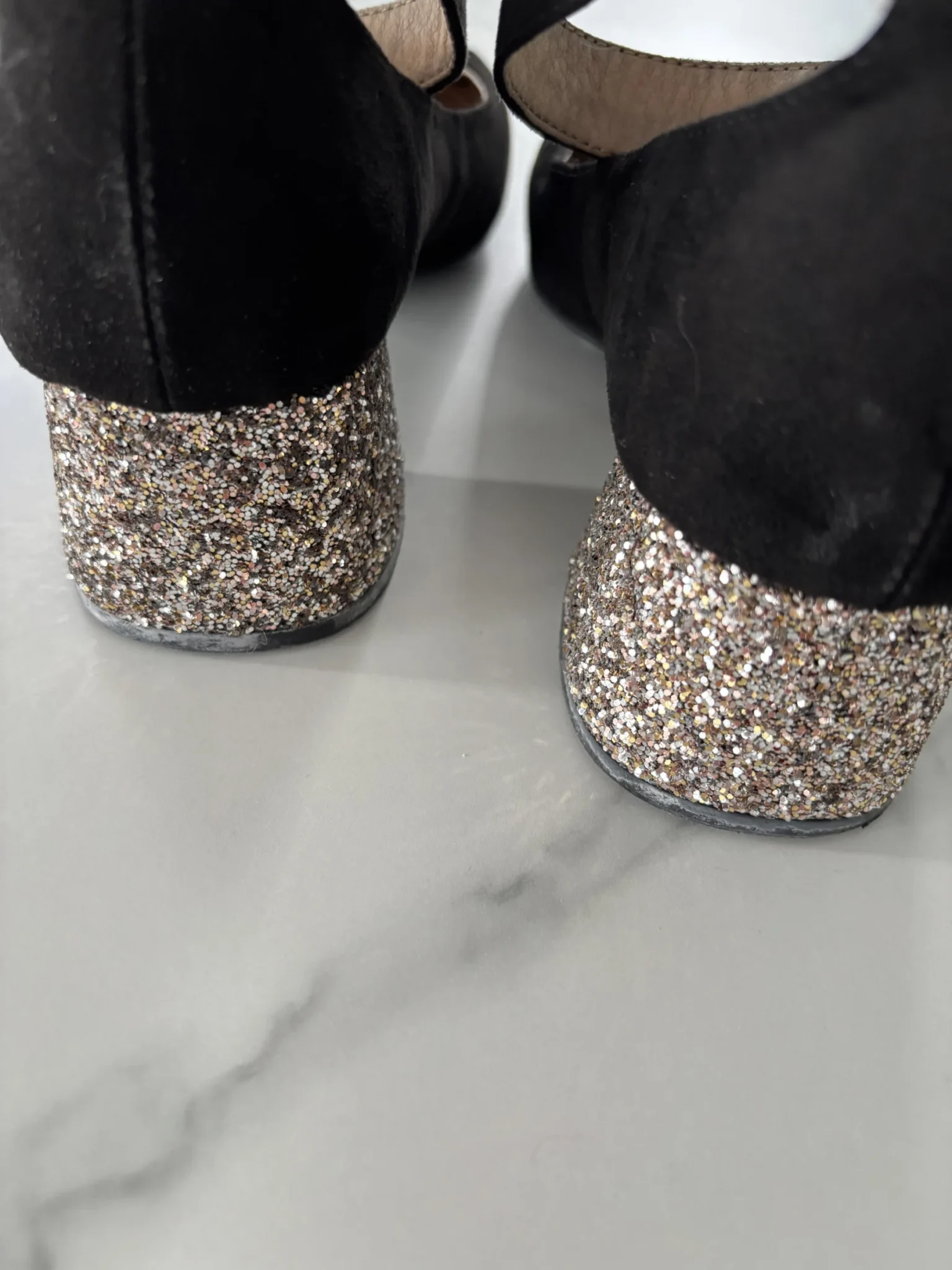 Image for Shiny block-heel pumps