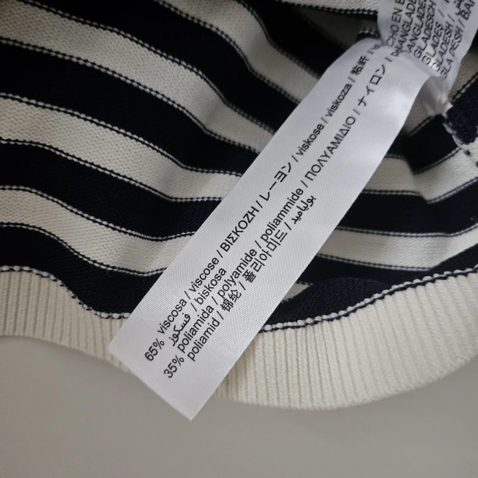 Image for Striped crop top