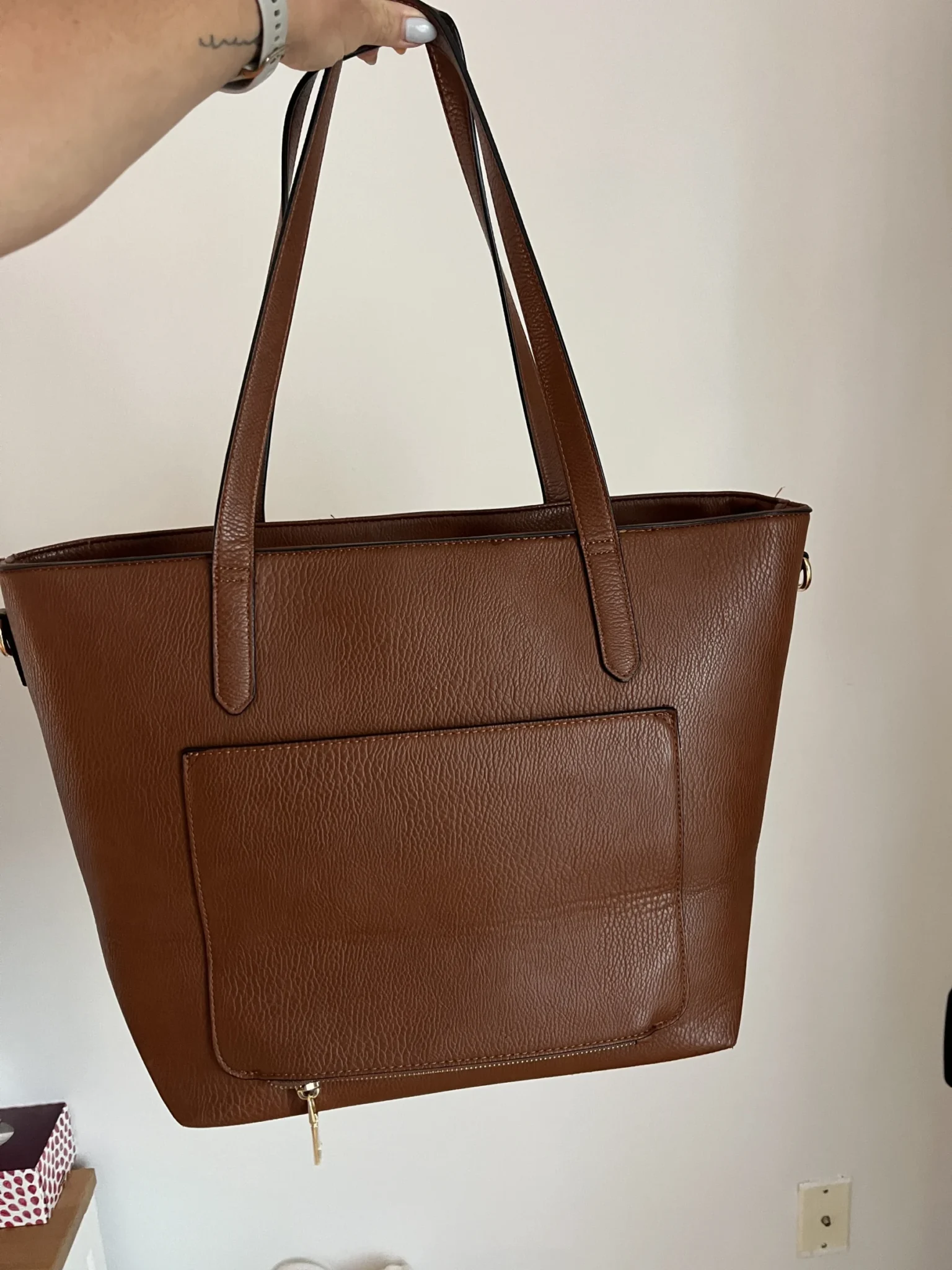 Image for Sac tote Poppy & Peonies Go-Getter cognac