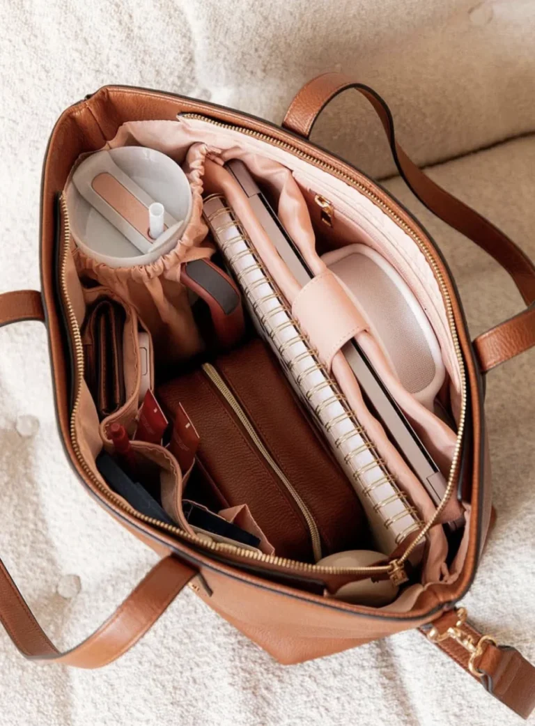 Image for Sac tote Poppy & Peonies Go-Getter cognac