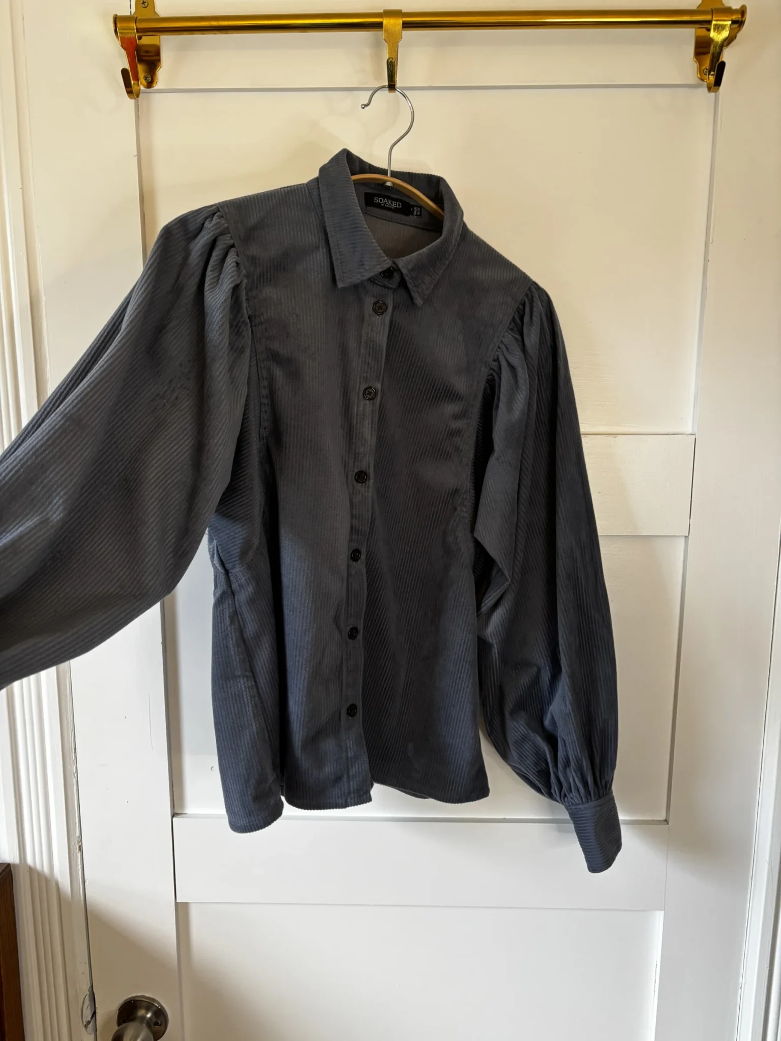 Image for ♥️SOAKED fine corduroy blouse