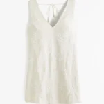 Featured thumbnail for Robe Abercrombie et Fitch en lin brodée avec col en V