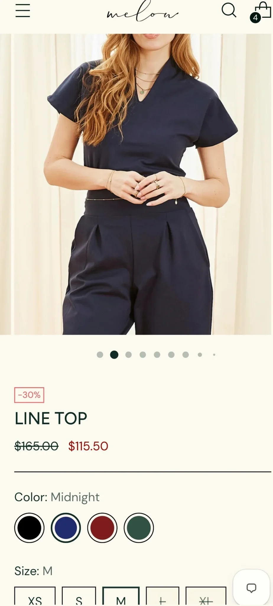 Featured image for Melow Haut Line bleu nuit, Large