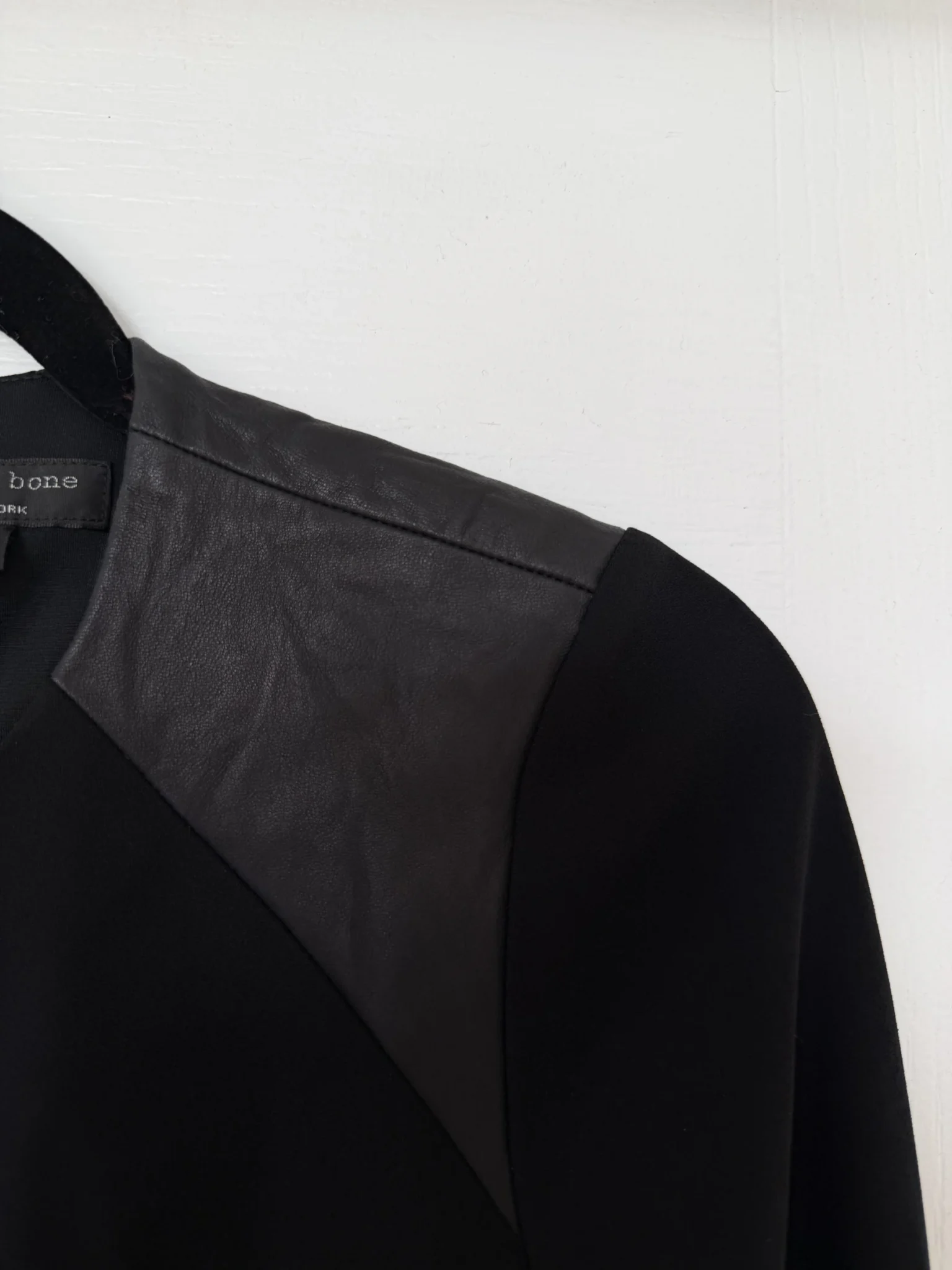 Image for Blouse Rag and Bone taille XS en cuir et soie noir
