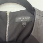 Thumbnail for Blouse Rag and Bone taille XS en cuir et soie noir