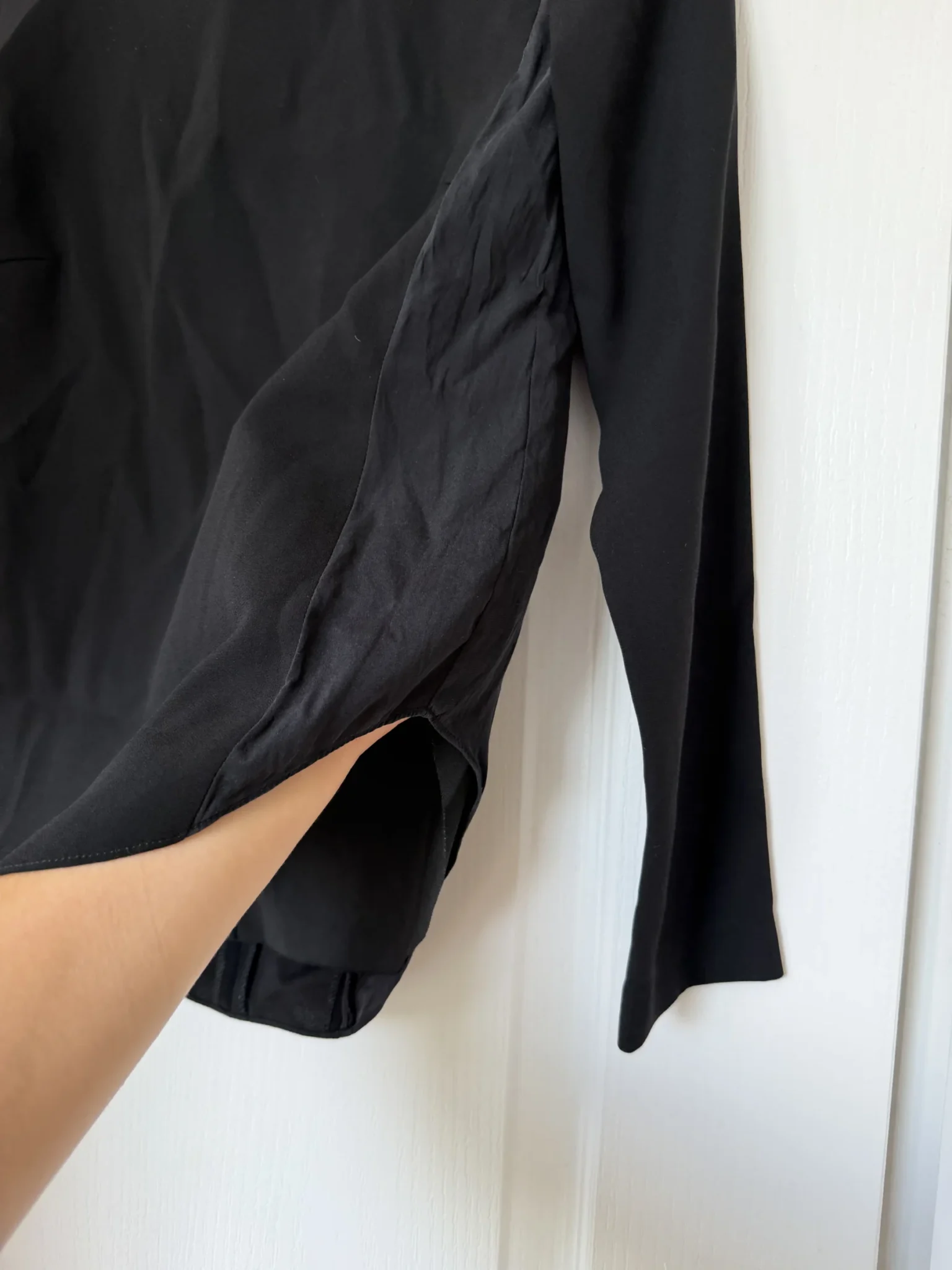 Image for Blouse Rag and Bone taille XS en cuir et soie noir