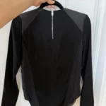 Thumbnail for Blouse Rag and Bone taille XS en cuir et soie noir