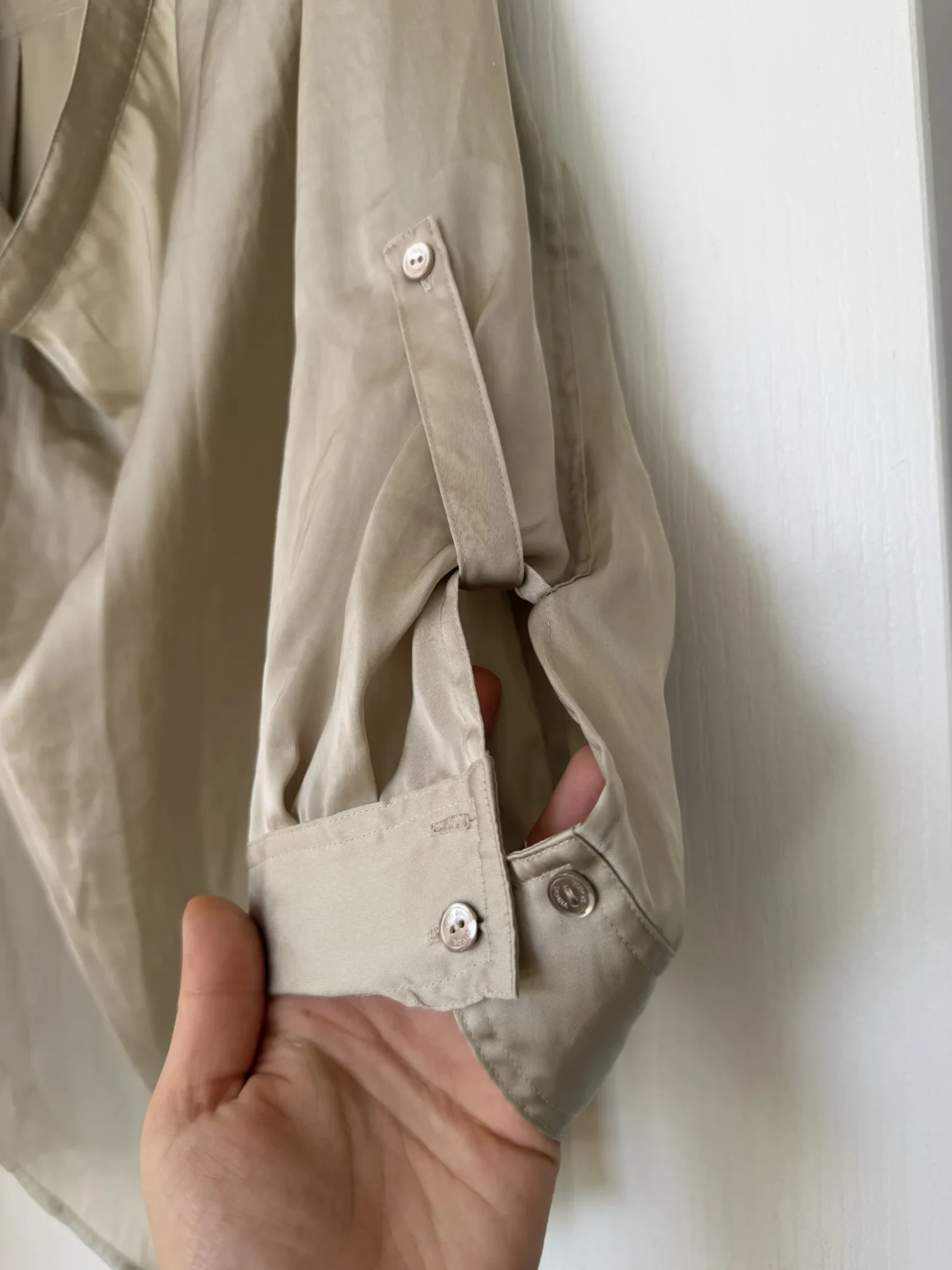 Image for Blouse Vince taille 6 écru doré col tombant