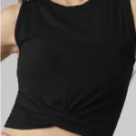 Thumbnail for Haut Alo Yoga taille S noir noué sur le devant