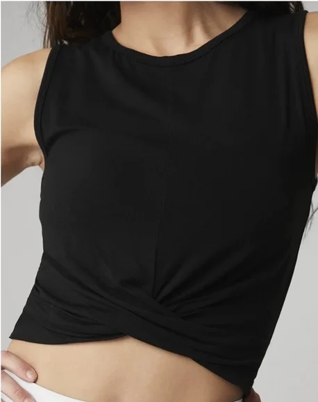 Image for Haut Alo Yoga taille S noir noué sur le devant
